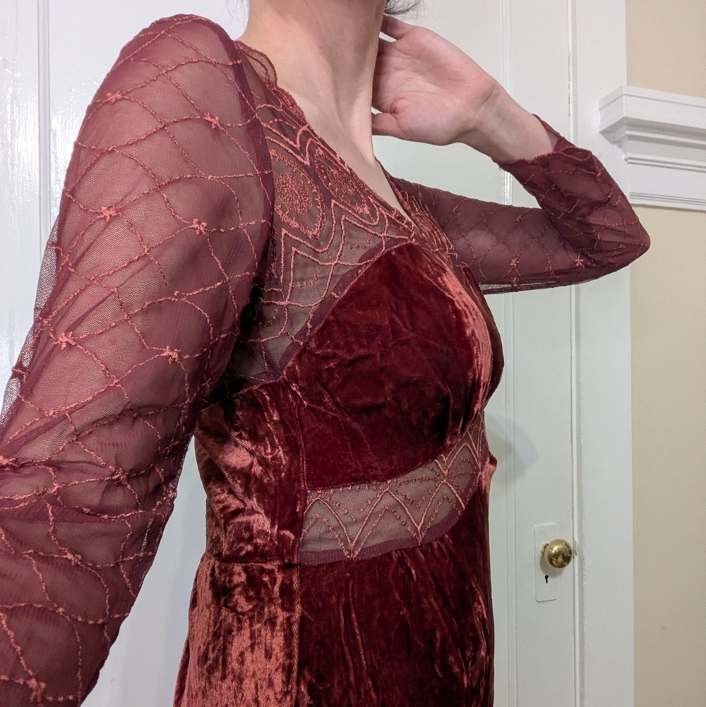 Beautiful rust orange Steffi Dobribt Edwardian-style dress - Picture 8 of 8